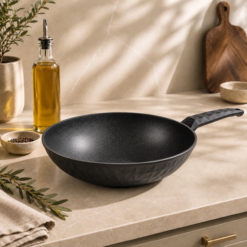Karaca BioDiamond Antibacterial Handle Induction Base Wok Pan 28 cm, 153.03.08.0420