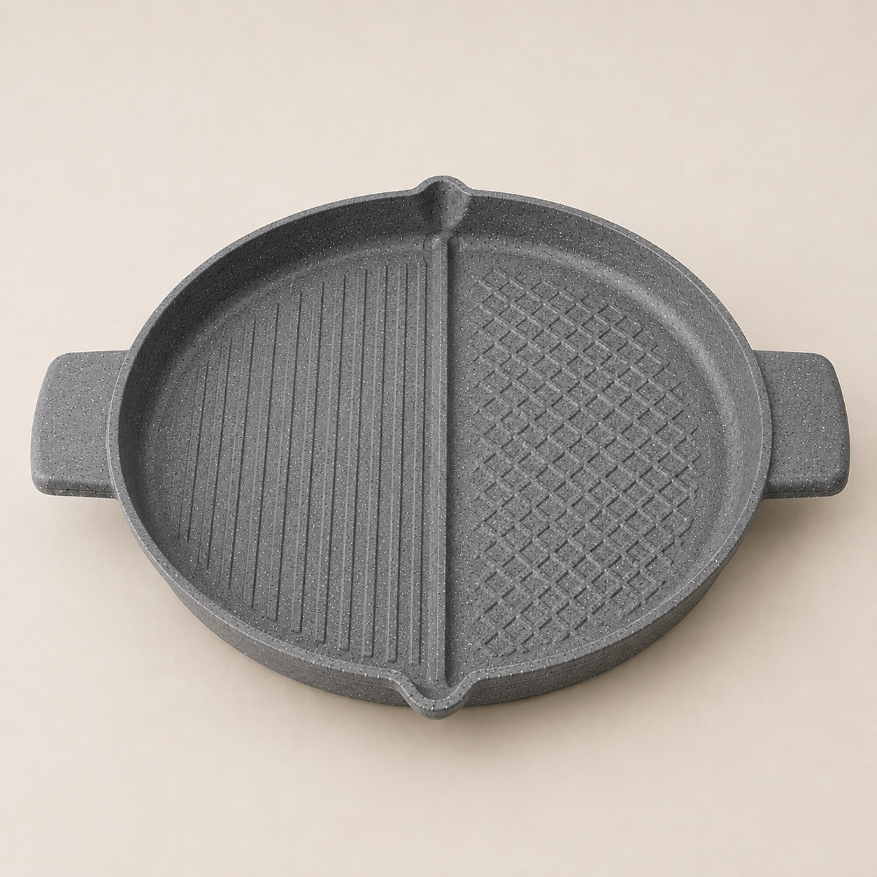 Karaca Love of Kitchen Biogranite Double-Sided Griddle Pan with 2 Oven Gloves 30 cm, 153.03.08.1369 2 Karaca Love of Kitchen Biogranite Double-Sided Griddle Pan with 2 Oven Gloves 30 cm, 153.03.08.1369 - Image 2