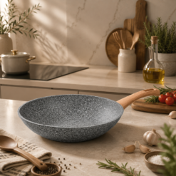 Karaca Silver Stone Bio Granite Wok Pan 28 cm, 153.03.07.1387