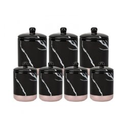 Karaca Marble Spice Set 7Pcs Black & Rose Gold, 153.01.01.4014
