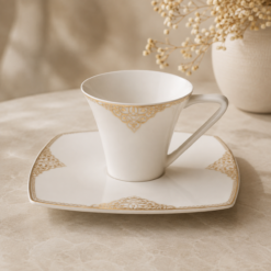 Karaca Fine Pearl 6-Piece Coffee Cup Set, 153.01.01.4267