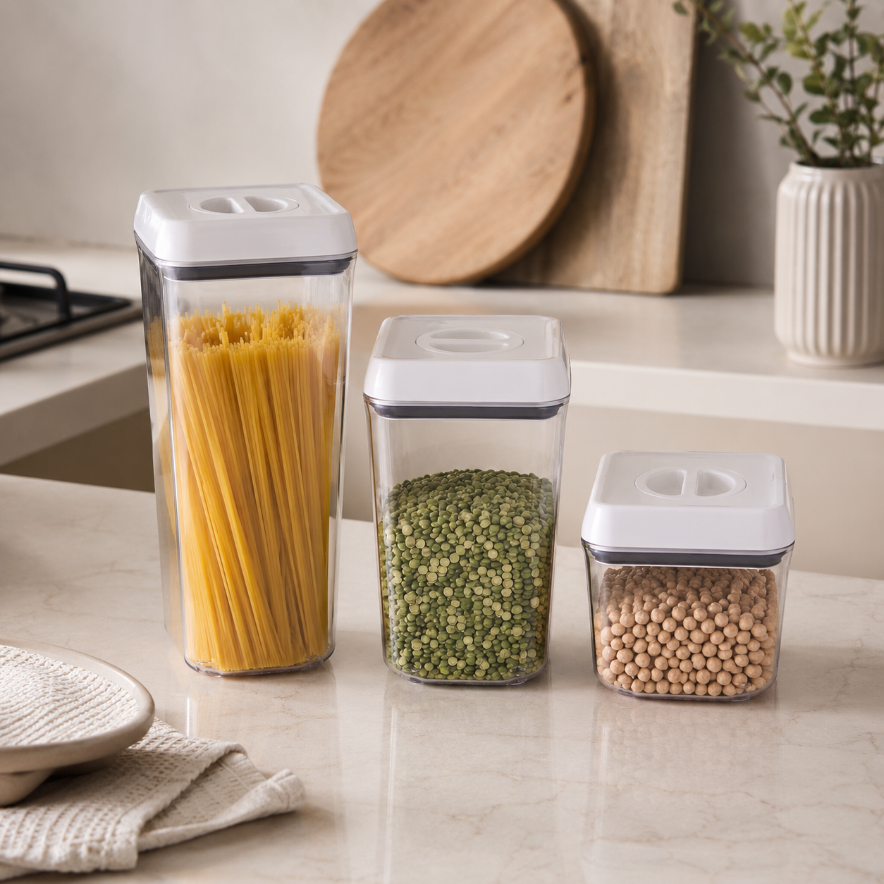 Karaca Seal Storage Container Set S-M-L, 153.01.04.2576 1 Karaca Seal Storage Container Set S-M-L, 153.01.04.2576