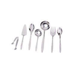 Karaca Athena 7Pcs Elegance Service Set [S Ladle: 19cm - L Ladle: 28cm - Colander: 22cm - Serving Spoon: 25cm - Serving Fork: 24cm - Spatula: 24cm - Small Tongs: 11cm], 153.02.02.0313