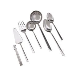 Karaca Nil Elegance 7Pcs Service Set [S-L Ladles - 1Pc Colander - 1Pc Serving Spoon - 1Pc Serving Fork - 1Pc Spatula - 1Pc Small Tongs], 153.02.02.0319