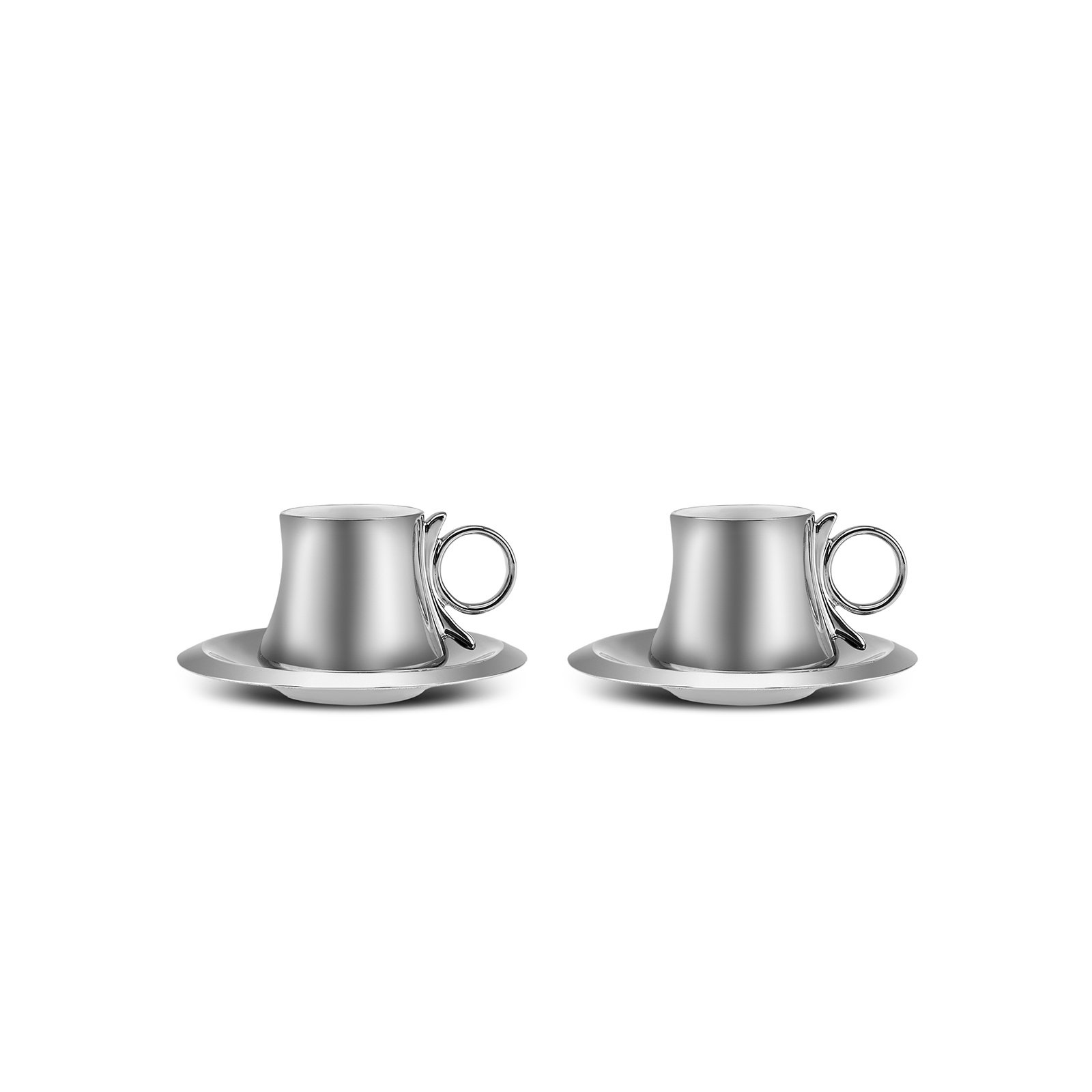 Karaca Knight 2-Piece Coffee Cup with Metal Saucer 80 ml, 153.03.05.0217 3 Karaca Knight 2-Piece Coffee Cup with Metal Saucer 80 ml, 153.03.05.0217 - Image 3