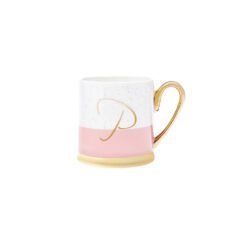Karaca Porcelain 330ML Mug With Letter P, 153.03.06.1623