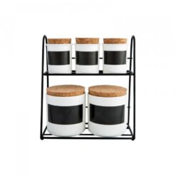 Karaca Black Tape Stand Spice Set, 153.03.06.1892