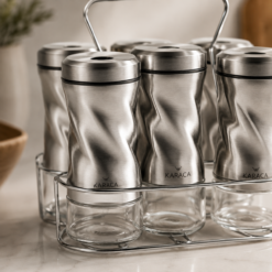Alternative view of Karaca Tottori Inox 7-Piece Rectangular Spice Set – 100 ml, 153.03.06.4729