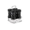 Karaca Tottori Black 5Pcs Square Spice Jar Set, 153.03.06.4741