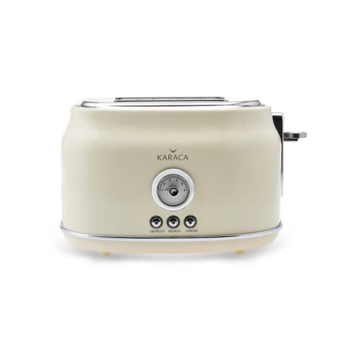 Karaca Retro Toaster Cream 815W, 153.03.06.5141