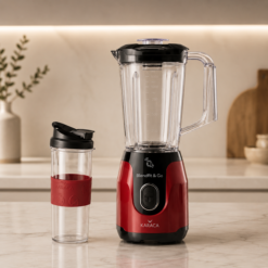 Karaca Blend-Fit Red Smoothie Go Set 1000 ml – 550 W, 153.03.06.6422