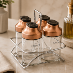 Karaca Dimple Copper 5-Piece Glass Spice Set, 153.03.06.6694