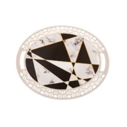 Karaca Geometric Oval Tray [44.5x35.5cm], 153.03.06.6819