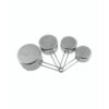 Karaca Crick Crack Stainless Steel Nesting Measuring Cups, Silver, 153.03.06.7175