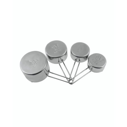 Karaca Crick Crack Stainless Steel Nesting Measuring Cups, Silver, 153.03.06.7175
