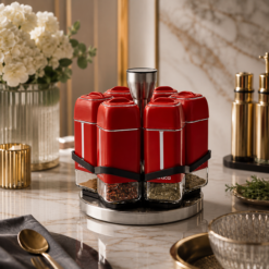 Karaca Horizon 7Pcs Round Glass Spice Set, 153.03.06.8364