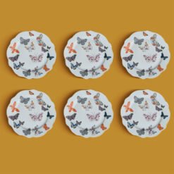 Karaca Kelebek Porcelain Cake Set of 6Pcs, 153.03.06.8718