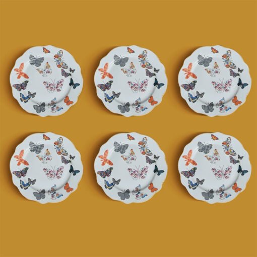 Karaca Kelebek Porcelain Cake Set of 6Pcs, 153.03.06.8718