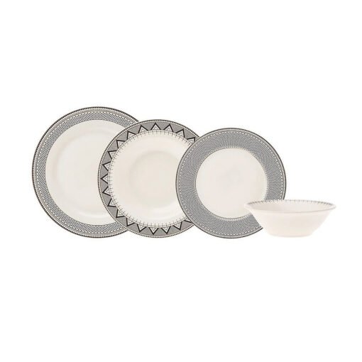 Karaca Elegance Bone Globe Dinner Set of 24Pcs For 6 Person, 153.03.06.9372
