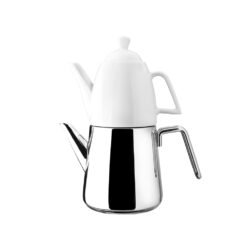 Karaca Swan Porcelain Teapot Set Family Size, 2.5L Drinker + 1.1L Teapot + Teapot LID, 153.03.07.4044