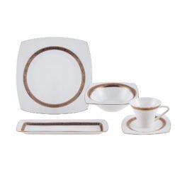 Alternative view of Karaca Fine Pearl Majesty 26-Piece Breakfast Set – 6-Person | Square Design Elegance, 153.03.07.5699