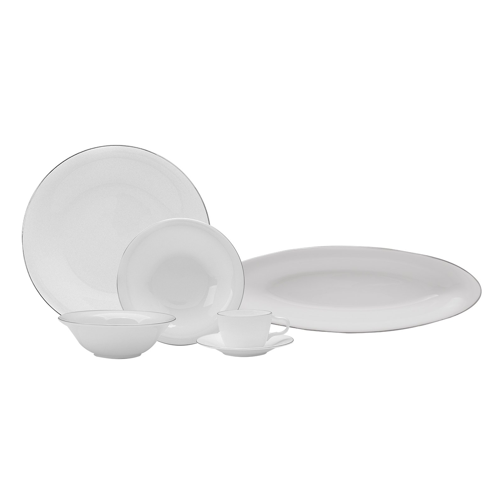 Karaca Fine Pearl Fame 26-Piece Breakfast Set - 6-Person | White & Platinum Frame Classic Design, 153.03.07.5703 3 Karaca Fine Pearl Fame 26-Piece Breakfast Set - 6-Person | White & Platinum Frame Classic Design, 153.03.07.5703 - Image 3