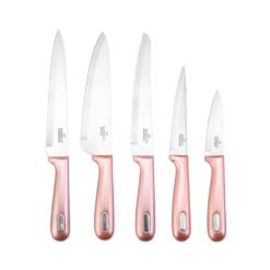 Karaca Power 5Pcs Knife Set [Chef's Knife - Slicing Knife - Bread Knife - Chopping Knife - Paring Knife], 153.03.07.9225