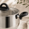 Karaca Florya Antibacterial Stainless Steel Cookware Set Black – 8 Pieces, 153.03.08.0416 - Image 3