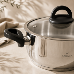 Alternative view of Karaca Florya Antibacterial Stainless Steel Cookware Set Black – 8 Pieces, 153.03.08.0416