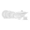 Karaca Red Carpet Collection Fine Pearl Extra Argento Dinner Set of 62Pcs For 12 Person, Platinum, 153.03.08.0453