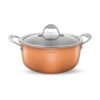 Karaca 3Ply Powersteel 316+ Steel Induction Based Cooper Pot 20cm - 2,6L, 153.03.08.0567