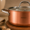 Karaca 3Ply PowerSteel 316+ Stainless Steel Induction Base Copper Pot 24 cm, 153.03.08.0568 3 Karaca 3Ply PowerSteel 316+ Stainless Steel Induction Base Copper Pot 24 cm, 153.03.08.0568 - Image 2