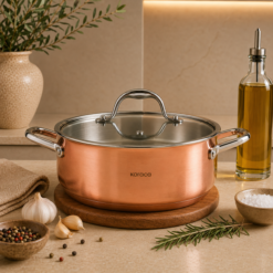 Karaca 3Ply PowerSteel 316+ Stainless Steel Induction Base Copper Pot 24 cm, 153.03.08.0568