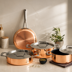 Alternative view of Karaca 3Ply PowerSteel Copper 7-Piece Cookware Set, 153.03.08.0575