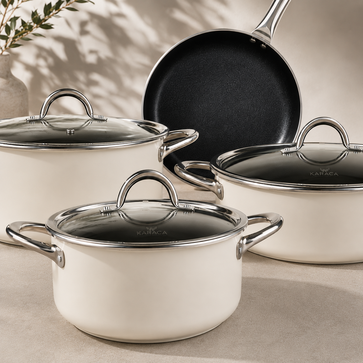 Karaca BioDiamond Basic Granite-Look Cookware Set ? 7 Pieces, 153.03.08.1074 2 Karaca BioDiamond Basic Granite-Look Cookware Set ? 7 Pieces, 153.03.08.1074 - Image 2