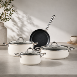 Karaca BioDiamond Basic Granite-Look Cookware Set – 7 Pieces, 153.03.08.1074