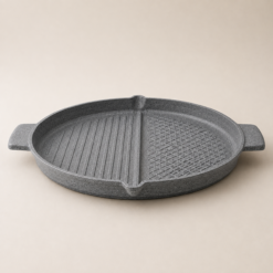 Karaca Love of Kitchen Biogranite Double-Sided Griddle Pan with 2 Oven Gloves 30 cm, 153.03.08.1369