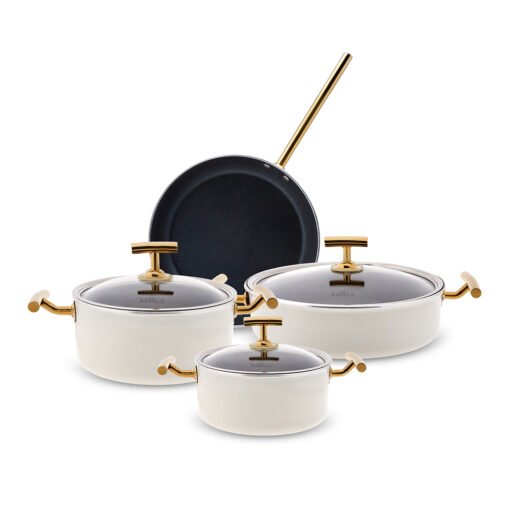 Karaca Bio Diamond Vanilla Gold - 7Pcs Cookware Set, 153.03.08.1588