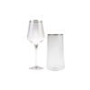 Karaca Ines 24Pcs Platin Glass Gold Set, [12 Soft Drink Glass 15cm - 540ML + 12 Glasses 23.5cm - 390ML]

, 153.03.08.1647