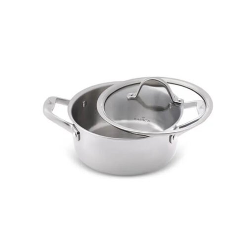 Karaca 3Ply Powersteel 316+ Steel Induction Based Honeycomb Pot 20cm - 2.6L, 153.03.08.1833
