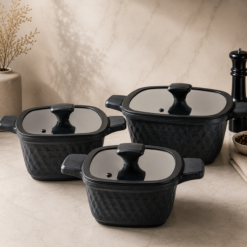 Alternative view of Karaca BioDiamond Cast Iron Square Cookware Set – 7 Pieces, 153.03.08.1853