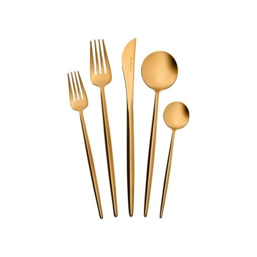 Karaca Jupiter 60Pcs Cutlery Set With Box, Matte Gold, 153.03.08.1916
