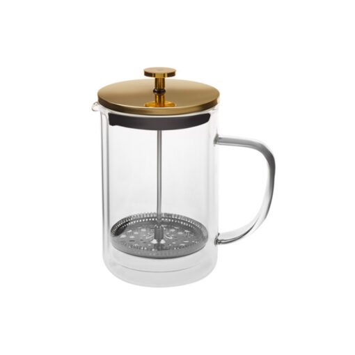 Karaca Pia Double Walled Glass French Press 800ML, Gold, 153.03.08.2404