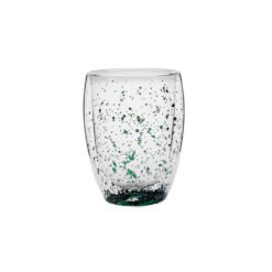 Karaca Pia Green Glitter Water Glass 350ML, 153.03.08.2430