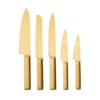 Karaca Goldest Premium 5Pcs Knife Set - 1 Chef's Knife [Bread Knife - Slicing Knife - Chopping Knife - Paring Knife], 153.03.08.2558