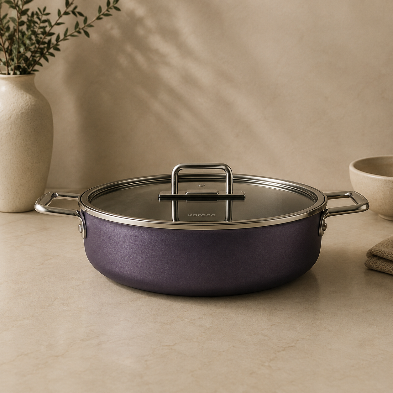 Karaca Mastermaid BioDiamond Cookware Set Grape Purple – 9 Pieces, 153.03.08.2882 6 Karaca Mastermaid BioDiamond Cookware Set Grape Purple – 9 Pieces, 153.03.08.2882 - Image 6