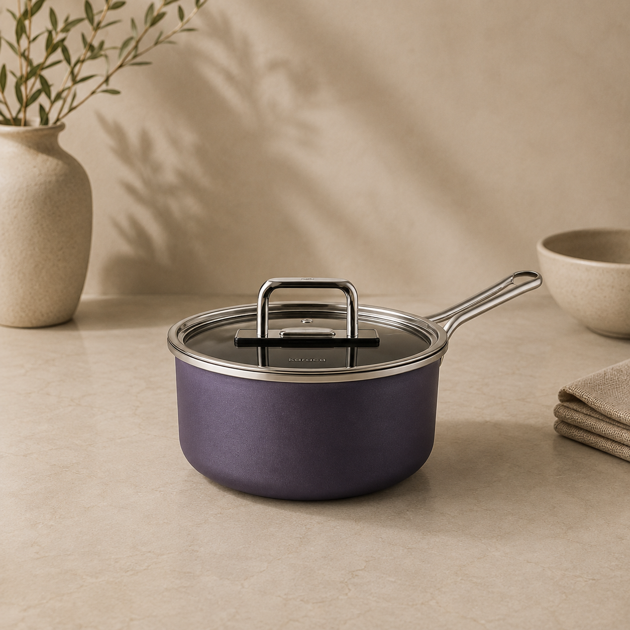 Karaca Mastermaid BioDiamond Cookware Set Grape Purple – 9 Pieces, 153.03.08.2882 8 Karaca Mastermaid BioDiamond Cookware Set Grape Purple – 9 Pieces, 153.03.08.2882 - Image 8