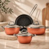 Karaca Biogranite 7-Piece Induction Cookware Set ? Copper, 153.03.08.3528
