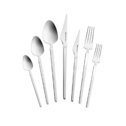 Alternative view of Karaca Elegance New Glacial V2 Platinum 84-Piece Cutlery Set for 12 People, 153.03.08.4824