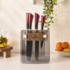 Karaca Mercur Takumi 6Pcs Knife Set [34cm Chef's Knife - 34cm Bread Knife - 34cm Slicing Blade - 23cm Chopping Blade - 21cm Paring Knife], 153.03.09.0145